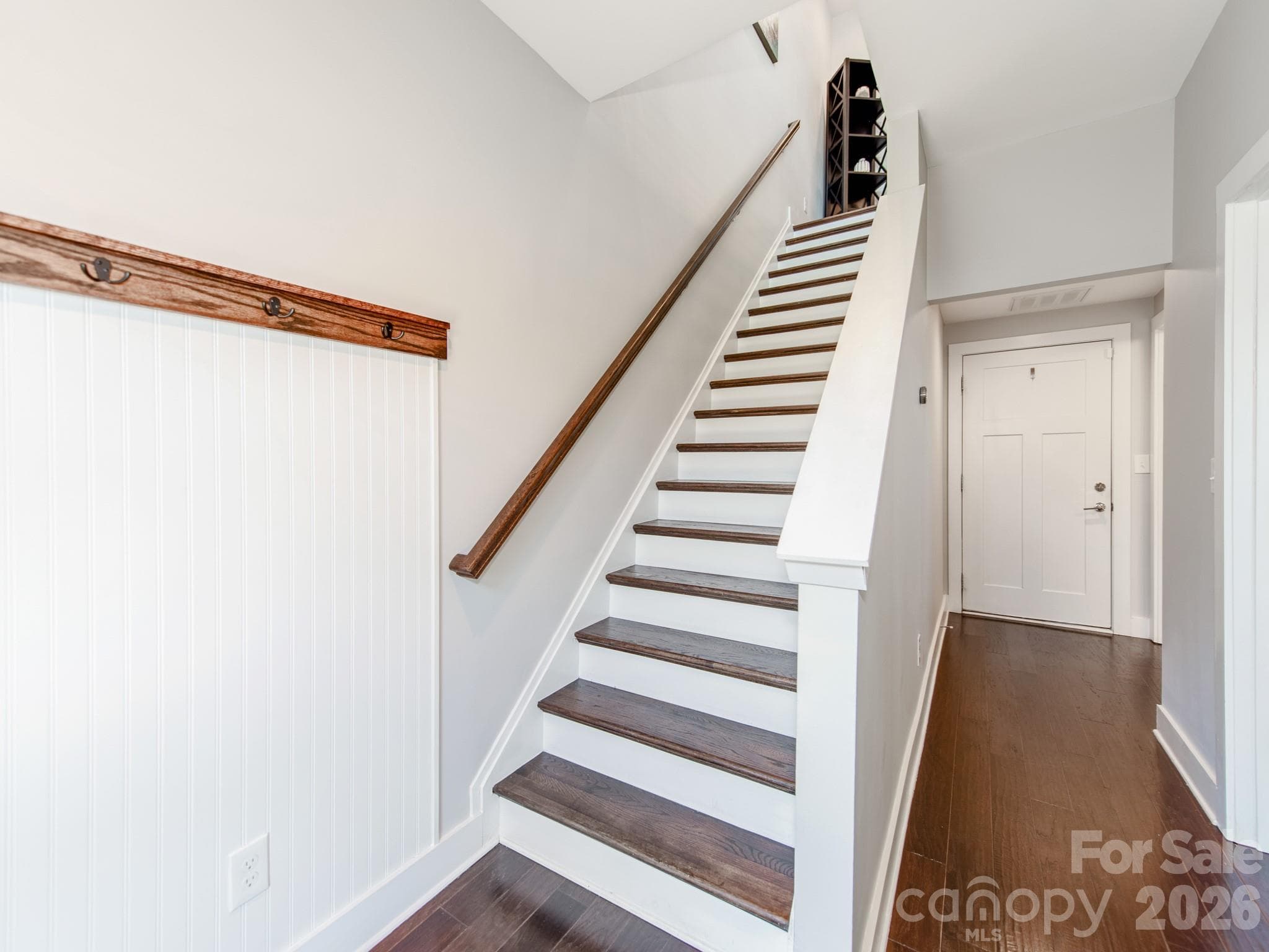 Hallway and stairs to main level. - 436 Southend Crossing Lane, Charlotte