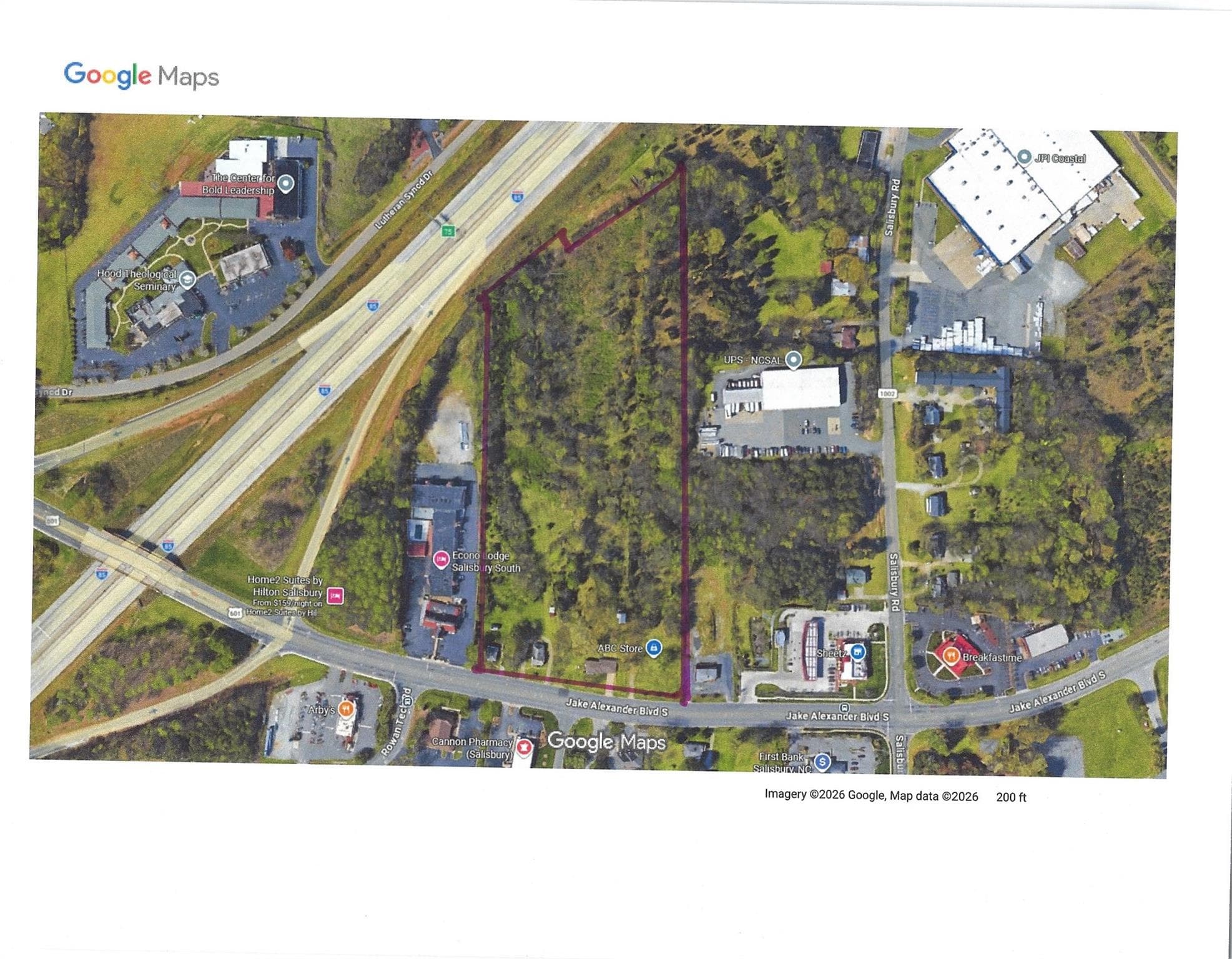 Lot Lines are Approximate - 1416 Jake Alexander Boulevard S, Salisbury
