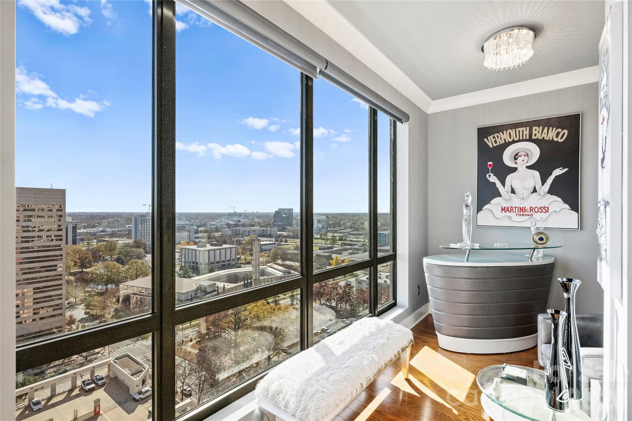 Window-lined seating area with open Second Ward views - 222 S Caldwell Street, Charlotte