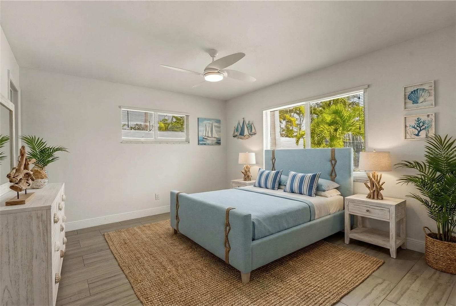 Master Bedroom - Virtually Staged - 1900 BENJAMIN FRANKLIN DR #V12, SARASOTA