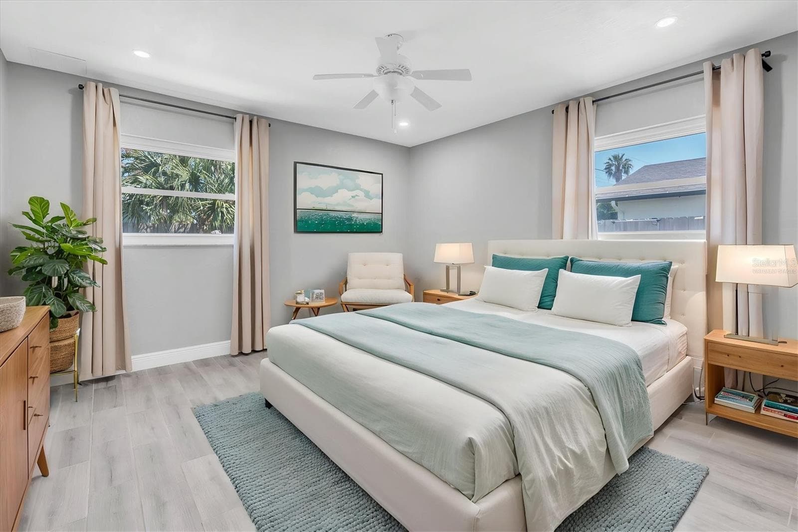 Virtually staged Primary Bedroom - 5619 DENVER ST NE, ST PETERSBURG