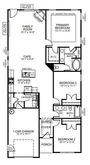 The Burton floorplan - Charlotte