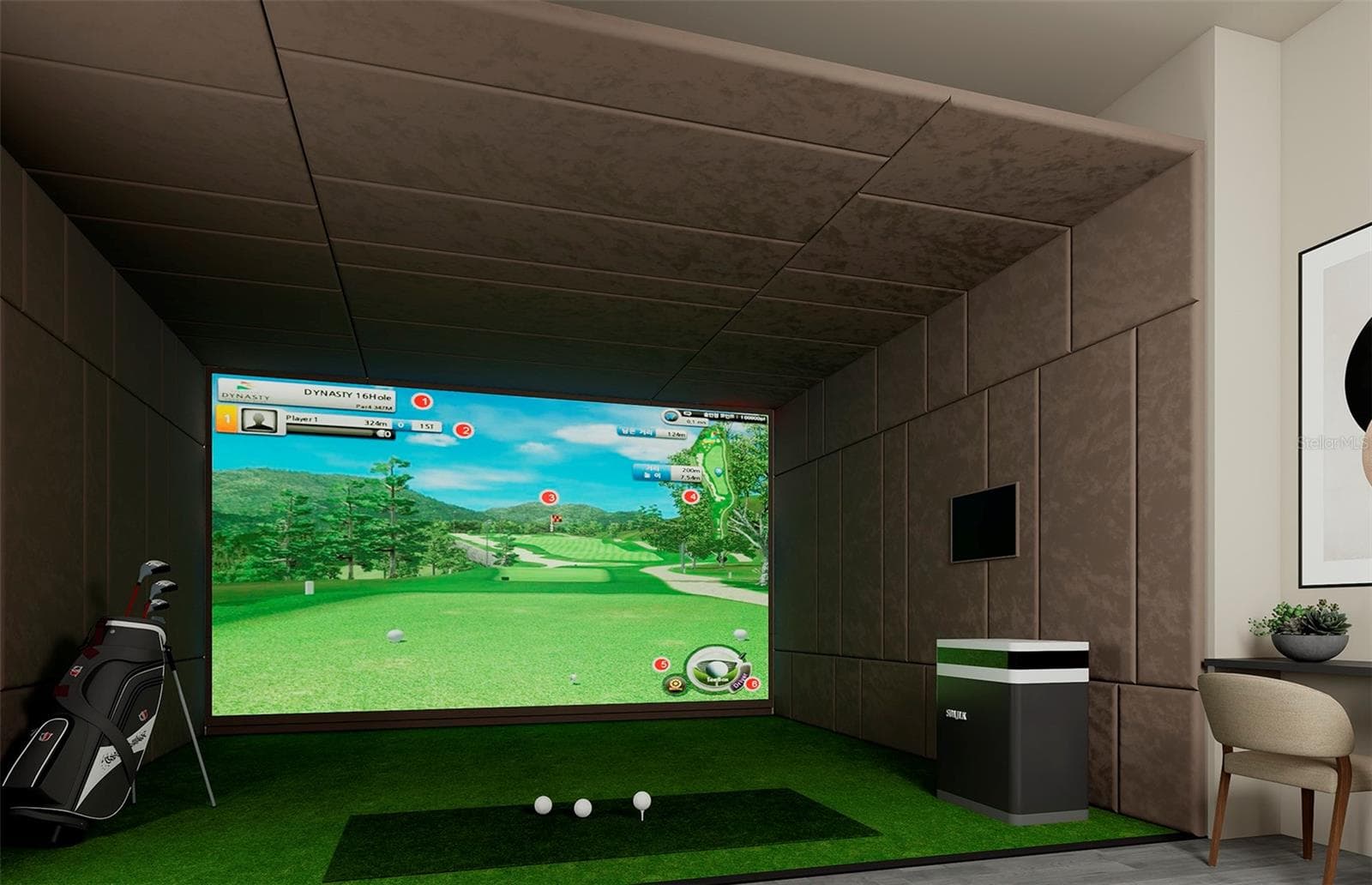 Golf Simulator - 13504 CANYON RIDGE RD, SPRING HILL