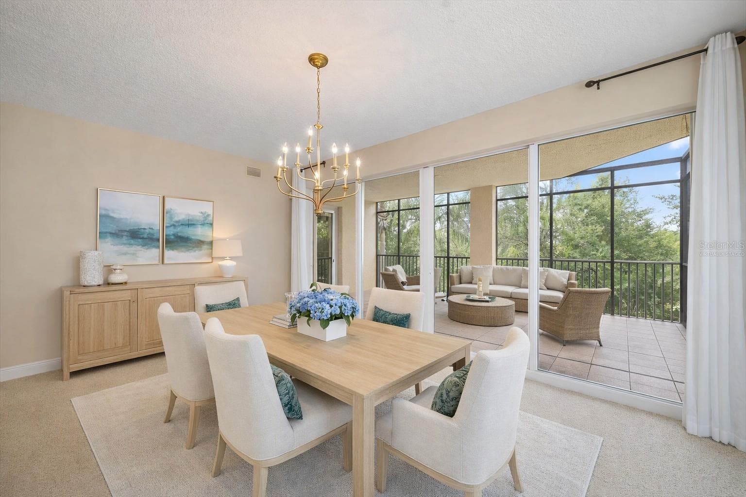 Virtually staged dining room - 6482 WATERCREST WAY #204, LAKEWOOD RANCH
