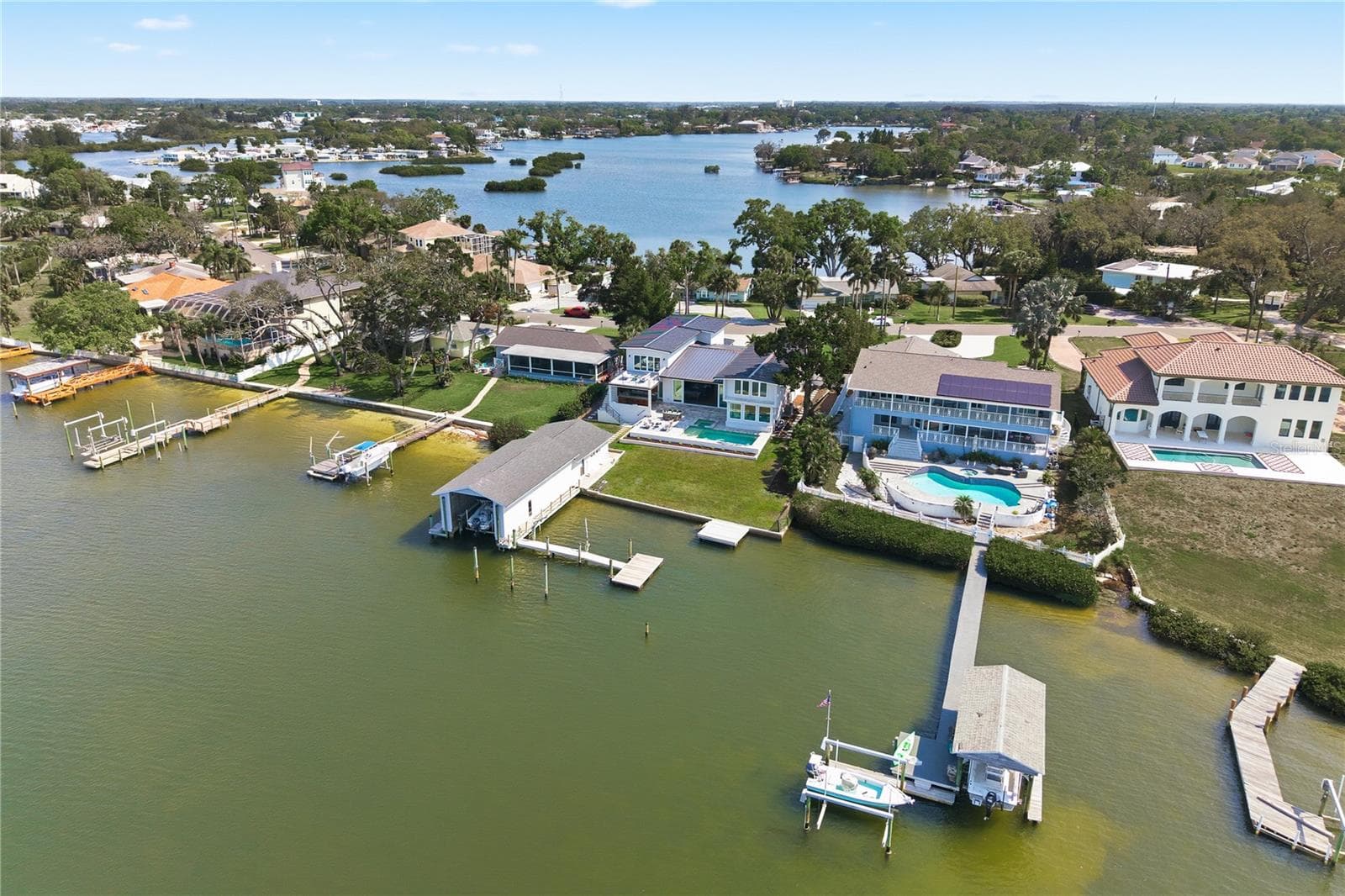 Aerial Rear View - 915 BAYSHORE DR, TARPON SPRINGS