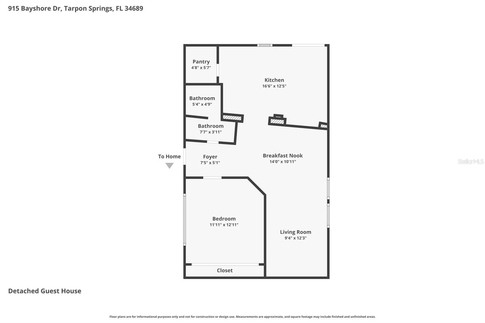 Guest House - 915 BAYSHORE DR, TARPON SPRINGS