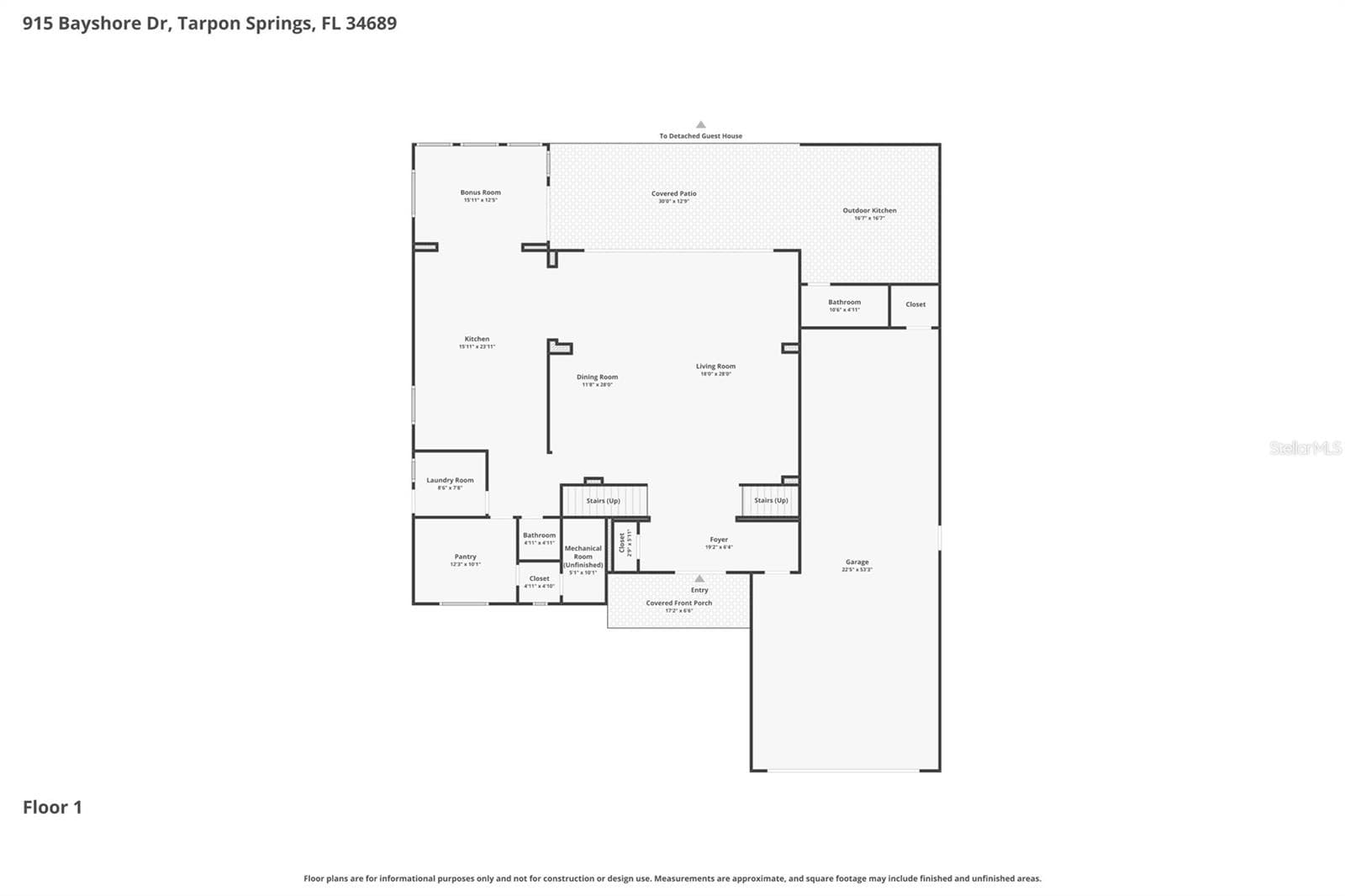 Floor 1 - 915 BAYSHORE DR, TARPON SPRINGS