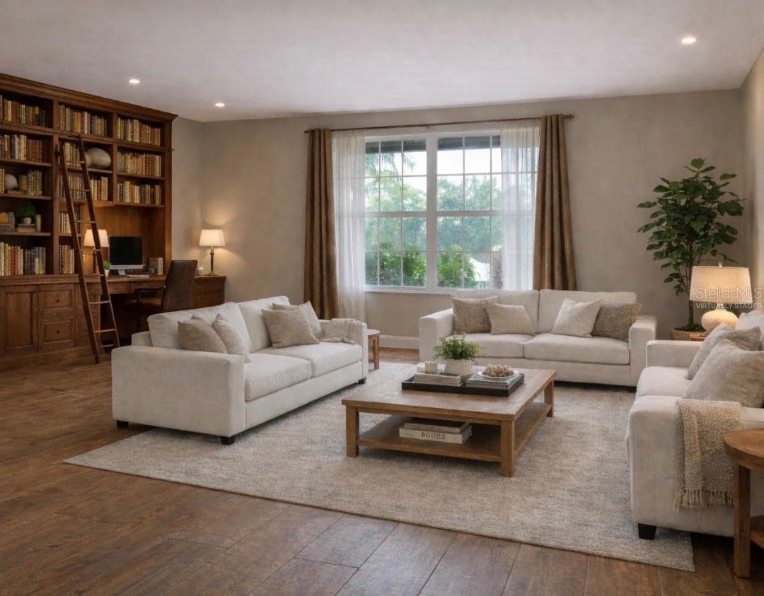 LIVING ROOM 2: VIRTUALLY STAGED PHOTO - 9115 BAY SIDE CT, ORLANDO