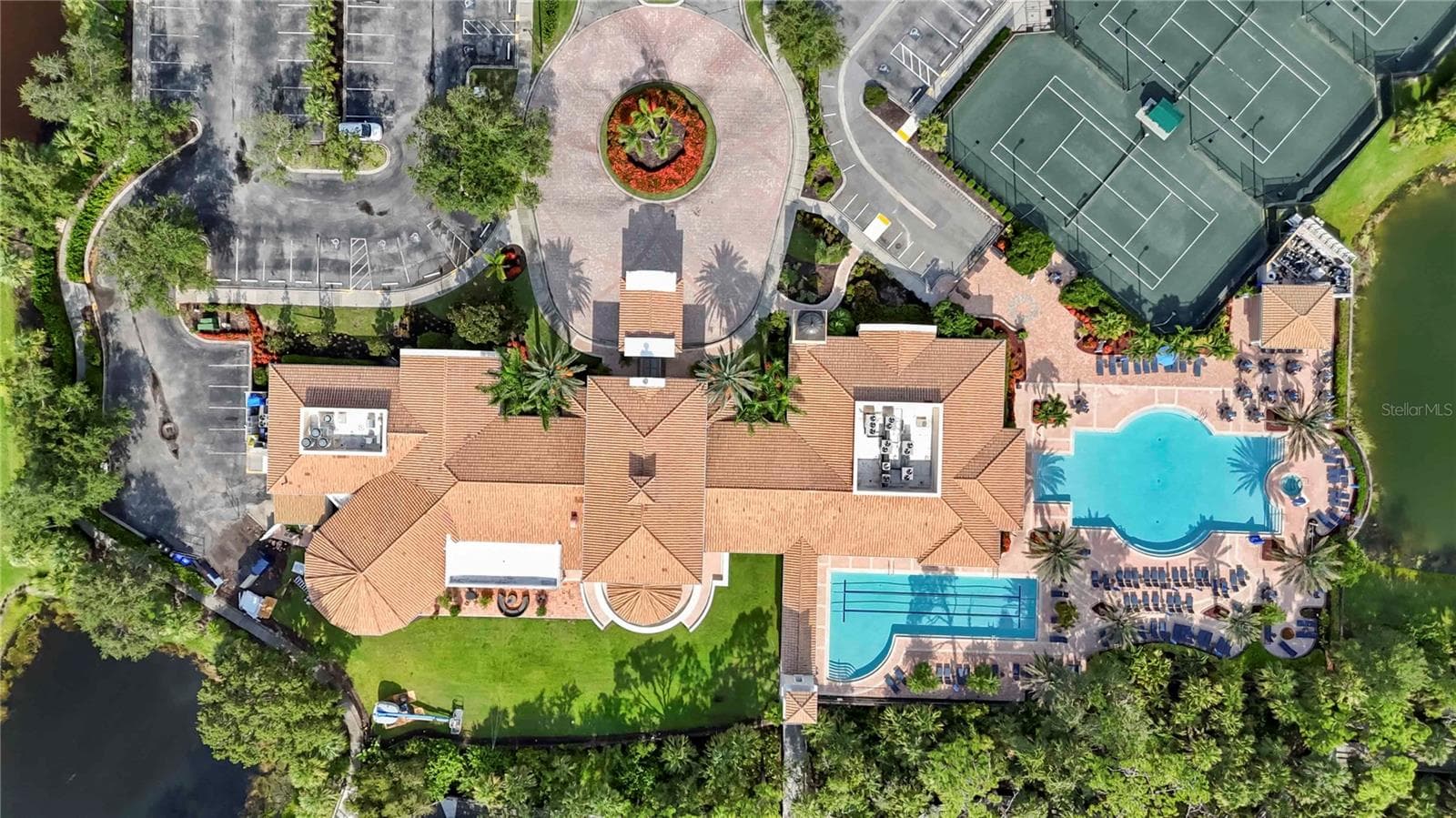 Amenity Center - Aerial - 133 BELLA VISTA TER #32C, NORTH VENICE