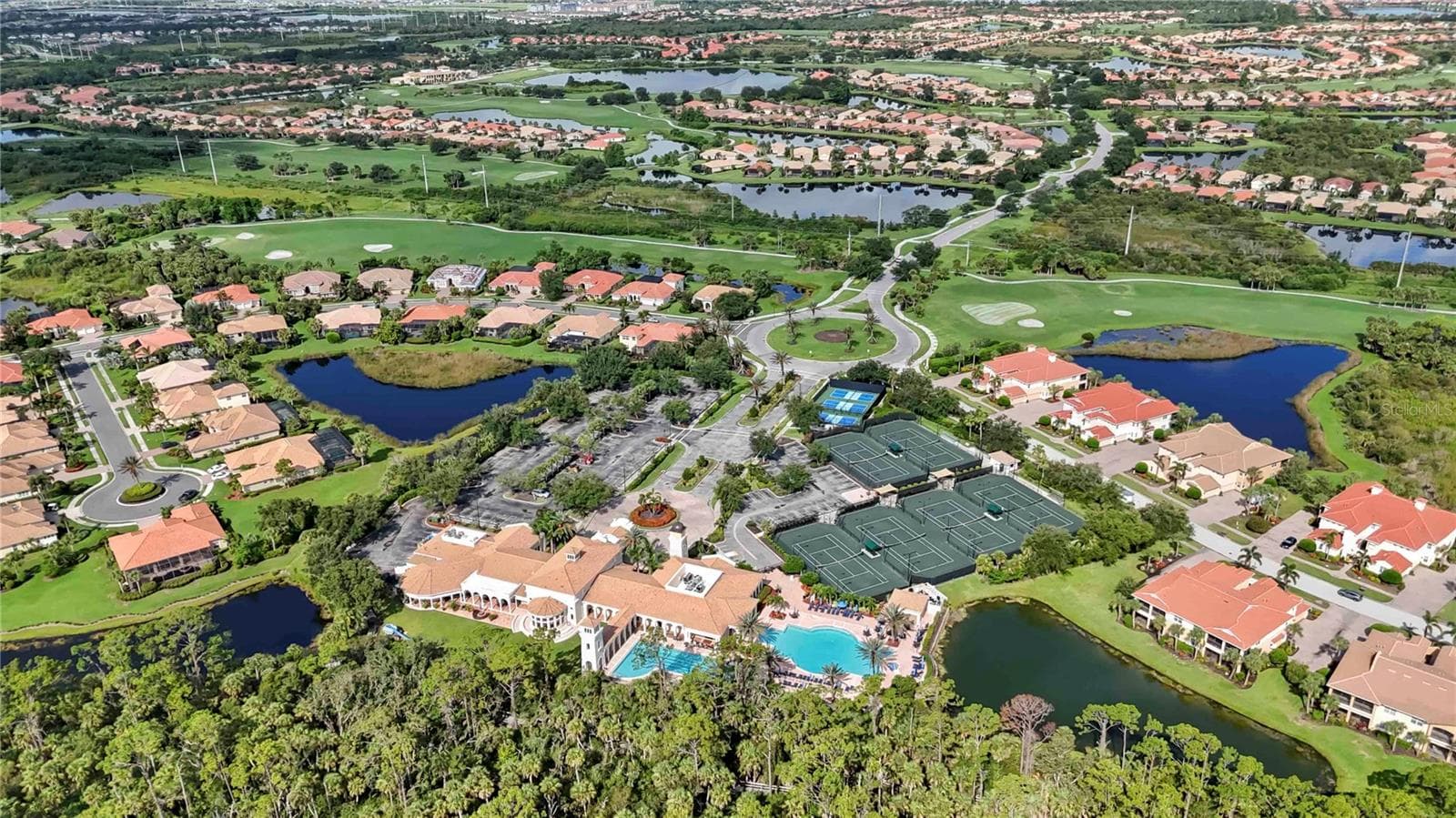 Amenity Center - Aerial - 133 BELLA VISTA TER #32C, NORTH VENICE