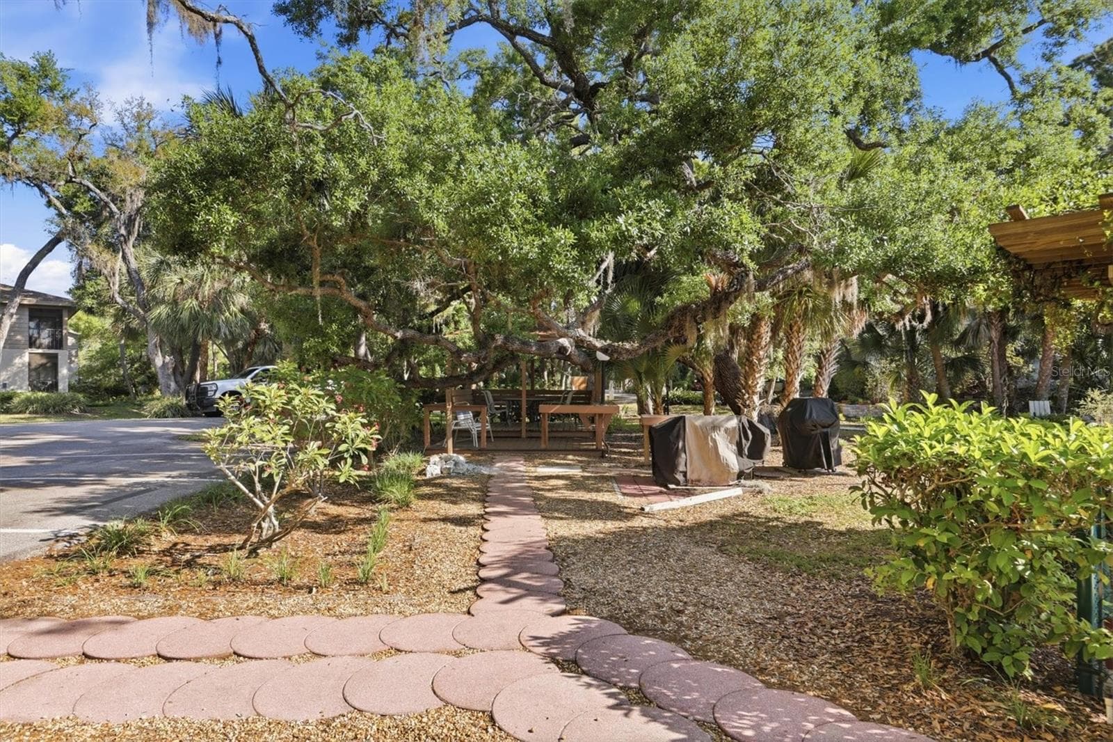 canopy trees at Gazebo and grilling area - 3351 THORNWOOD RD #3351, SARASOTA