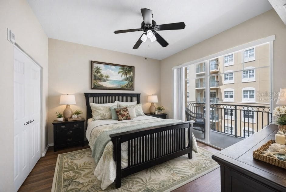 Virtually Staged Bedroom - 1064 N TAMIAMI TRL #1406, SARASOTA