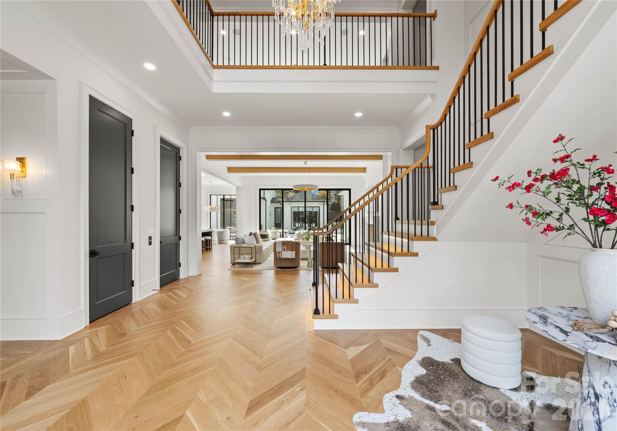 Grand entry to 12++ feet tall ceilings on the main floor - Charlotte