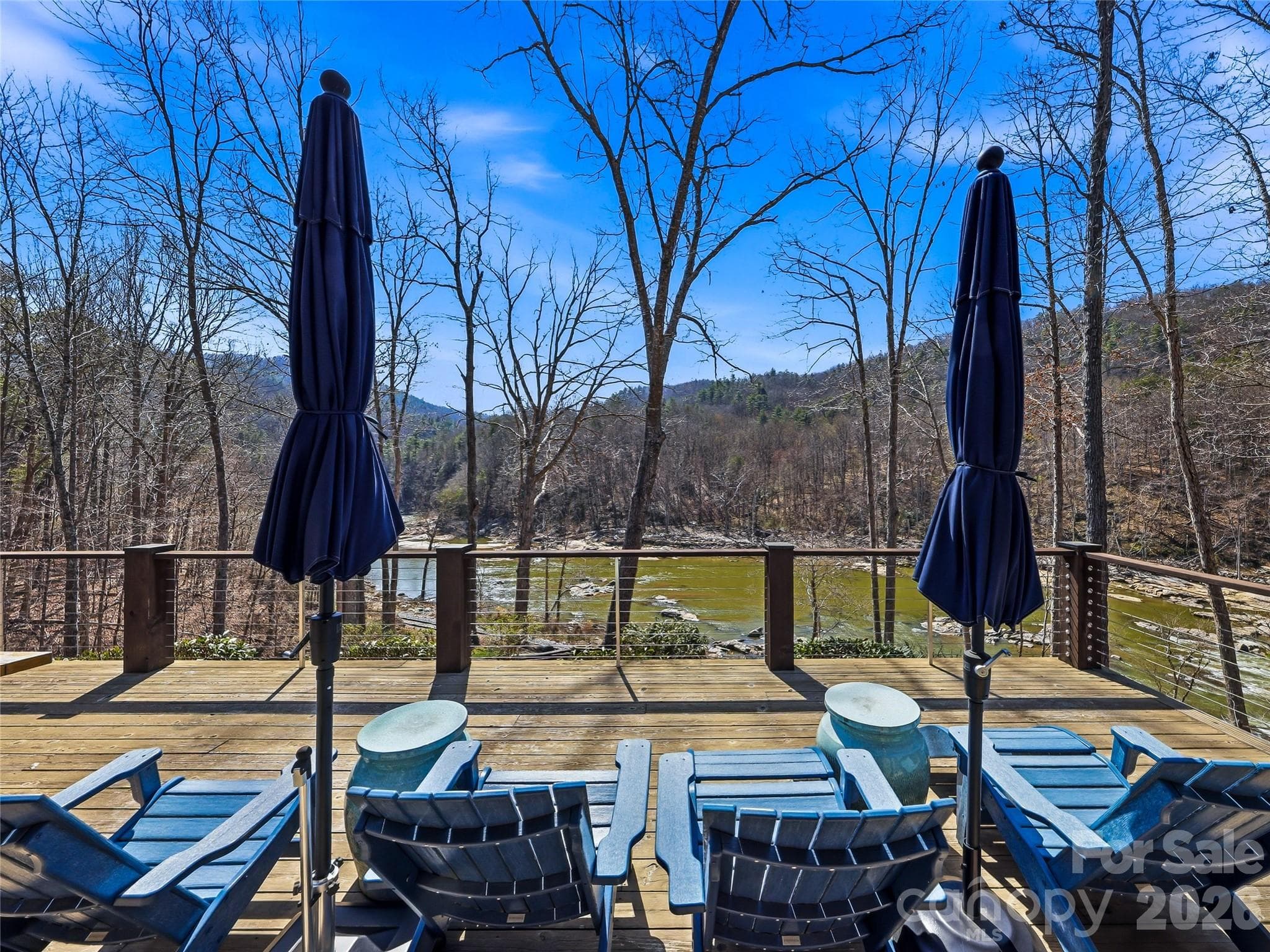 Perfect nap spot with the the river flowing over the rocks below. - 3735 French Broad Parkway, Marshall