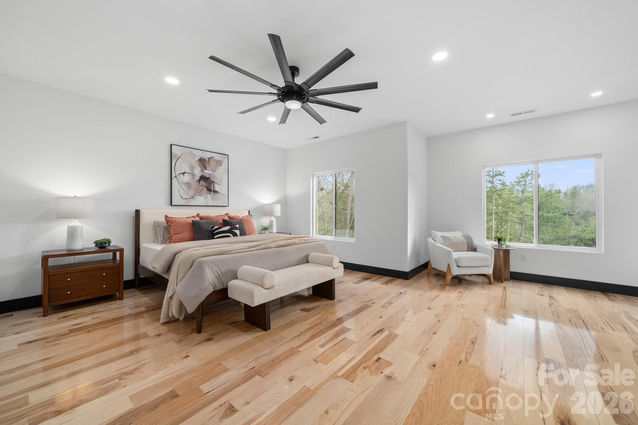 Primary bedroom with mountain views - 74 Jeranna Road, Mills River