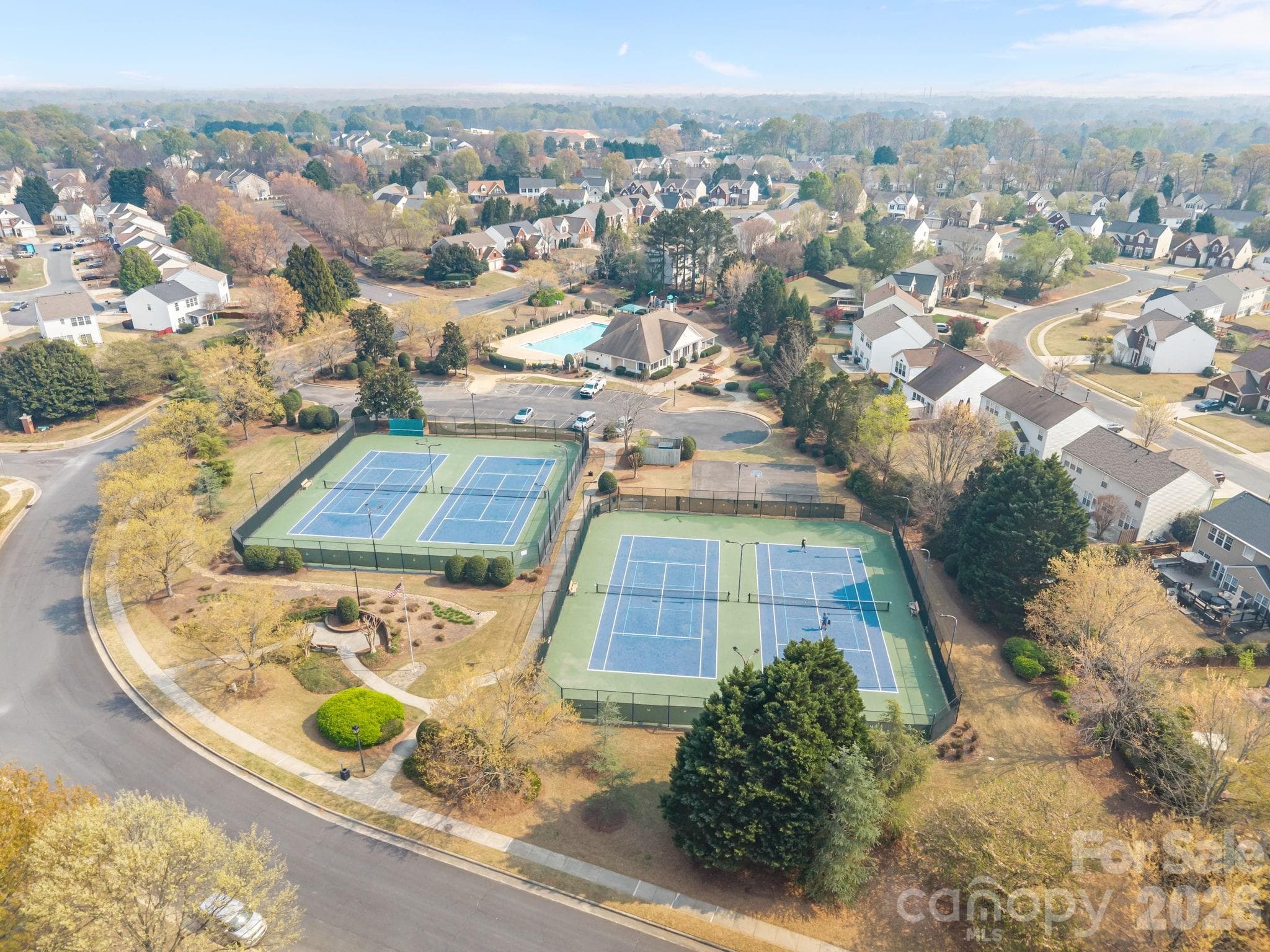 Pool and pickleball courts in community. - Charlotte