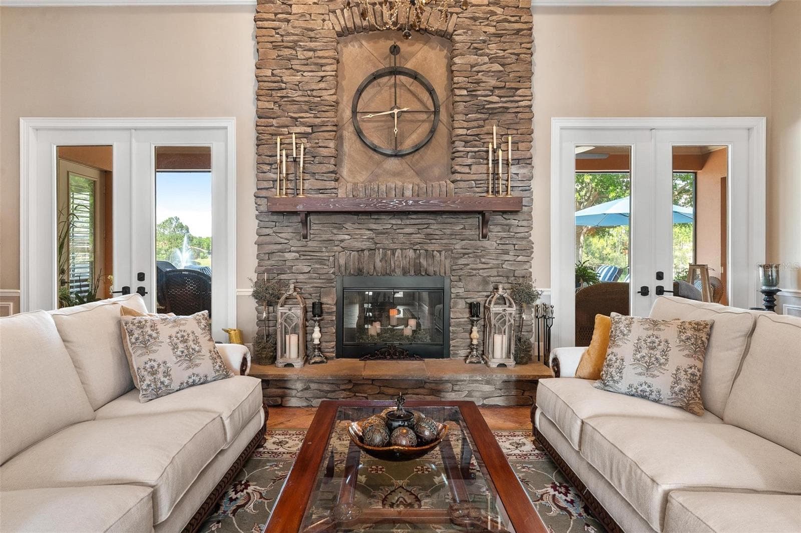 STONE FIREPLACE - 3001 ISOLA BELLA BLVD, MOUNT DORA