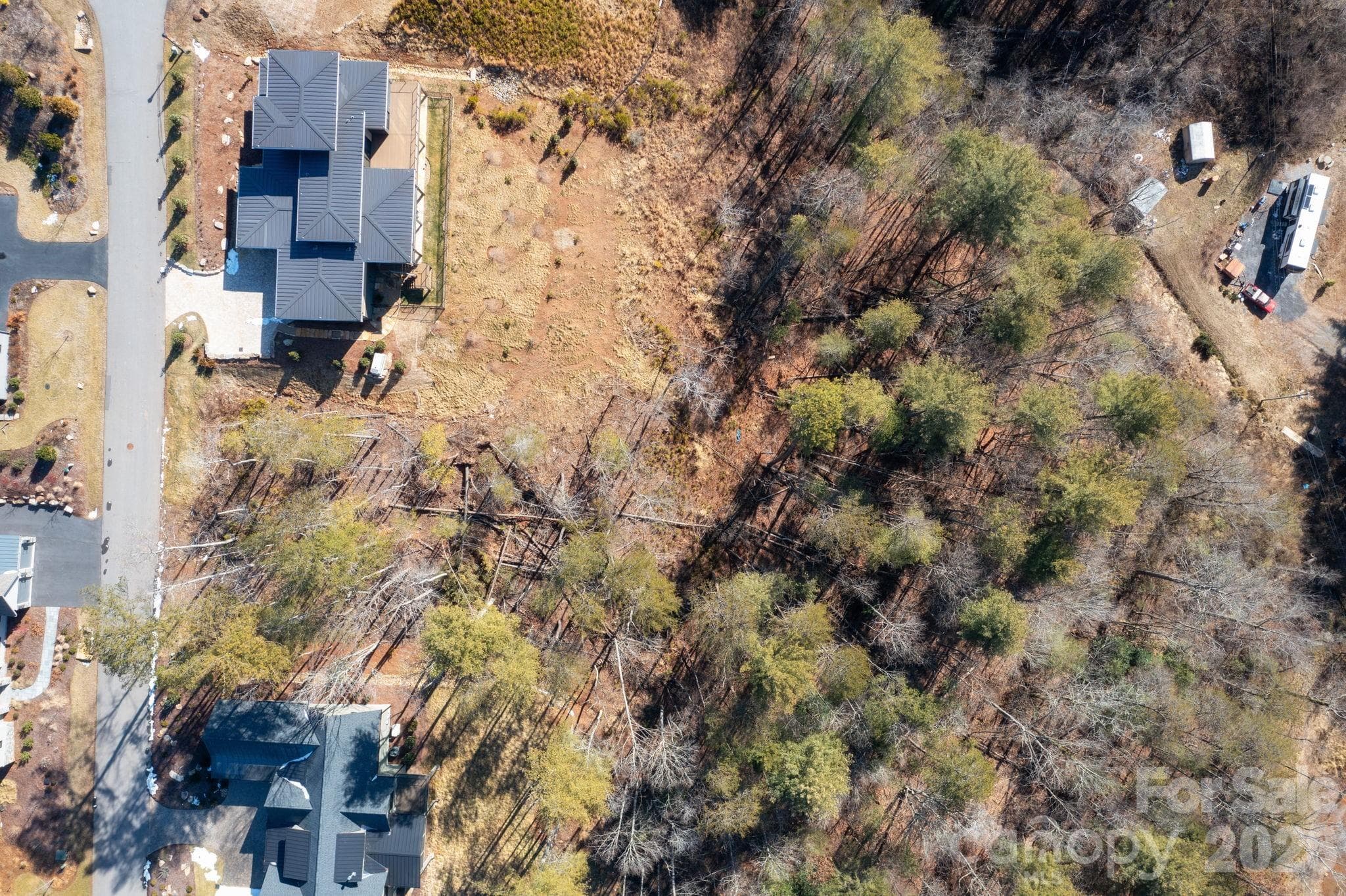 Gentle 0.93-acre lot with short-range views of the craggy mountains in the highly sought-after Riverbend Forest community. - Asheville