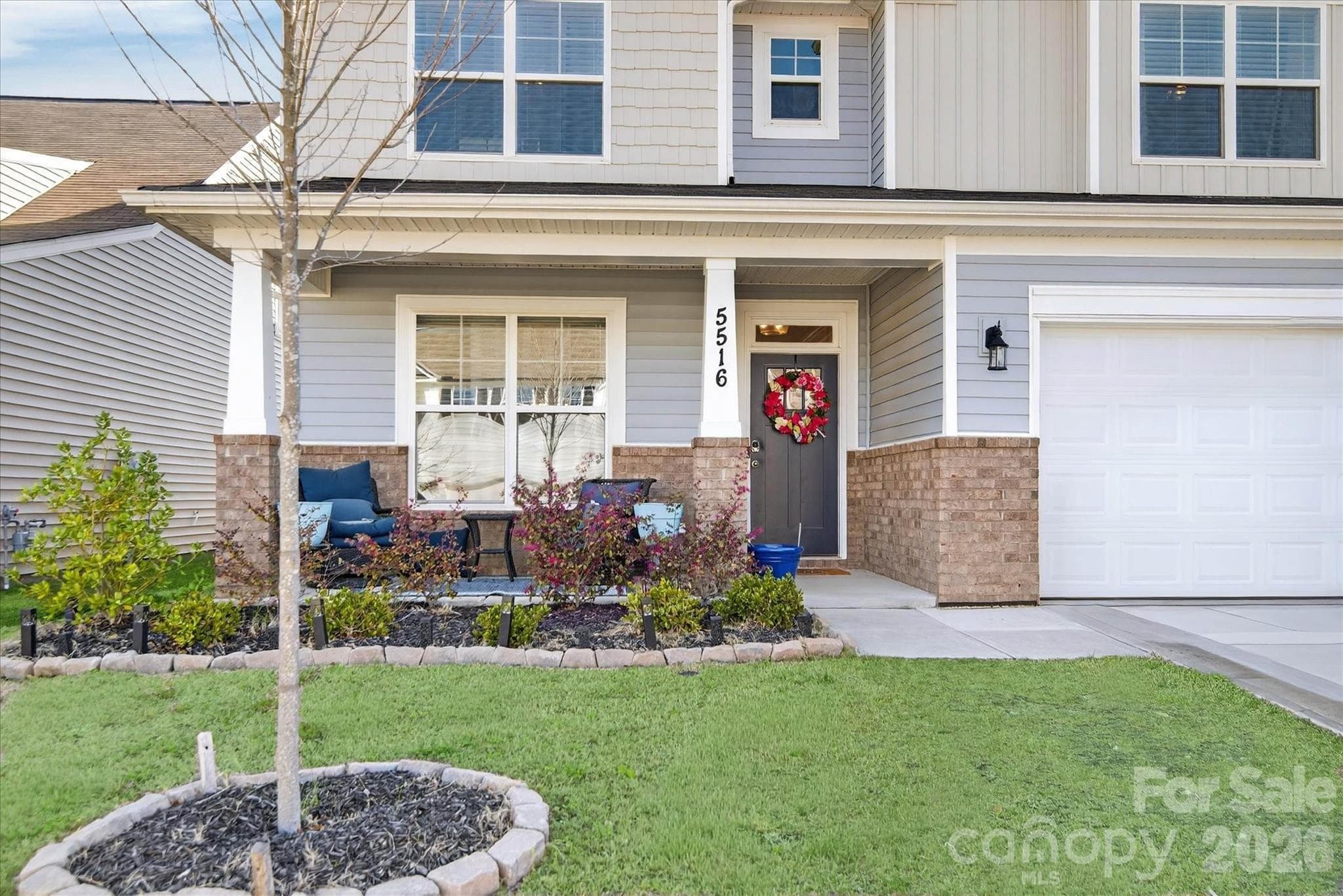 Covered Front Porch!Grass has been digitally altered to prepare you for the spring color coming soon! - 5516 Verona Road, Charlotte