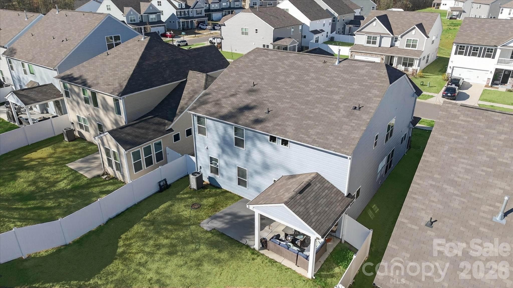 Covered Patio For Entertainment Enjoyment!Grass has been digitally altered to prepare you for the spring color coming soon! - 5516 Verona Road, Charlotte