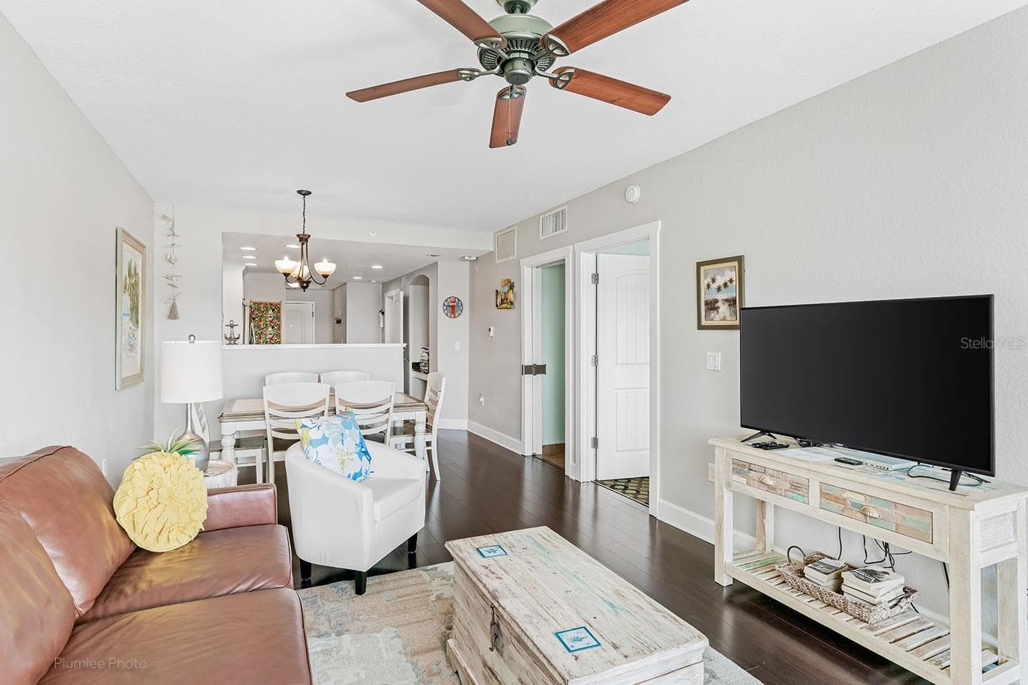 Living area open to dining room - 399 2ND ST #416, INDIAN ROCKS BEACH