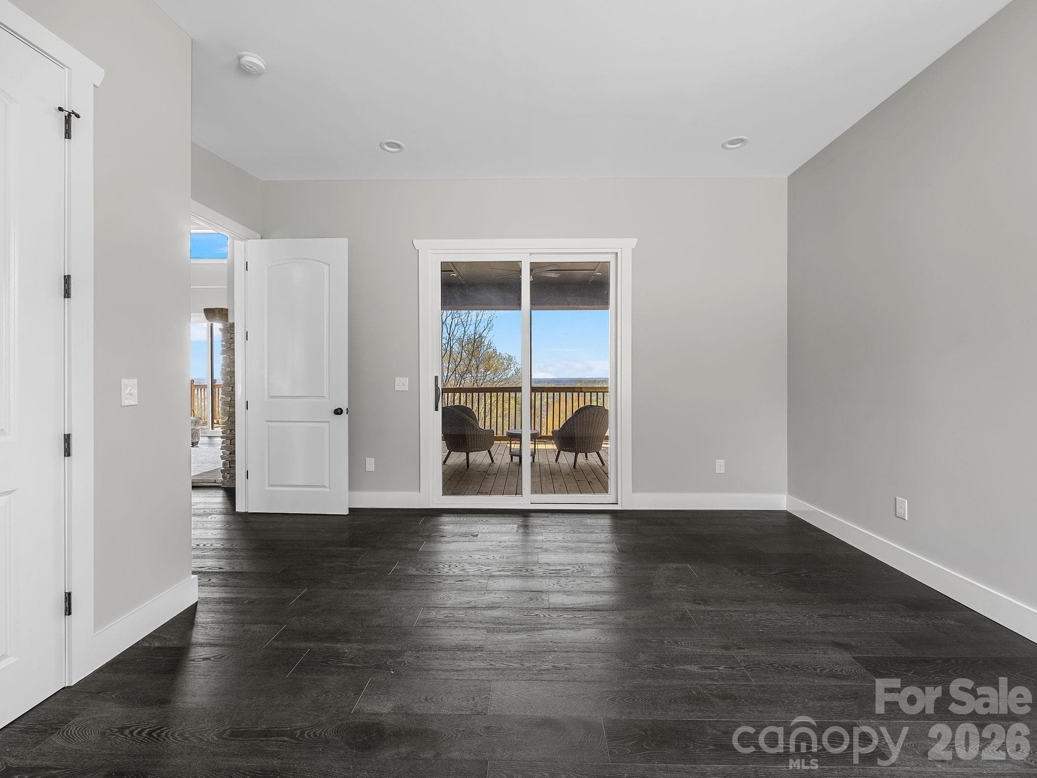 Main floor office space with closet and exit to outside deck. - 345 Preservation Trail, Columbus