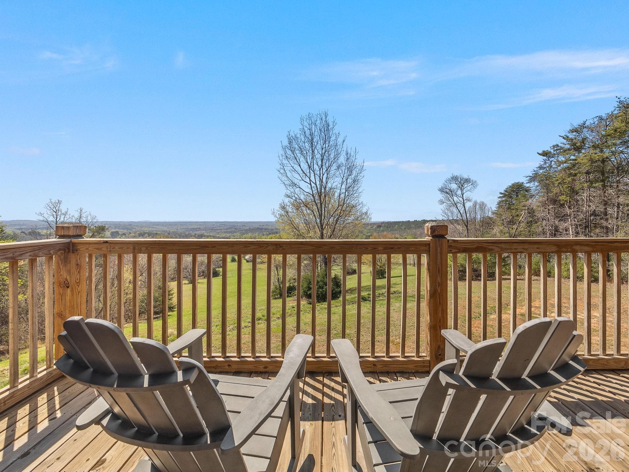 Main level deck with piedmont views - 345 Preservation Trail, Columbus