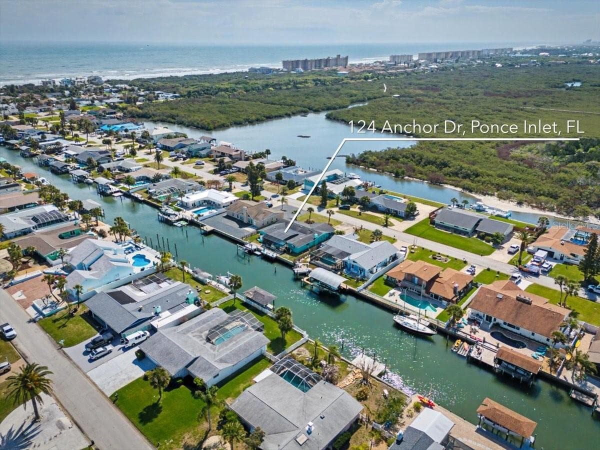 Aerial View - 124 ANCHOR DR, PONCE INLET