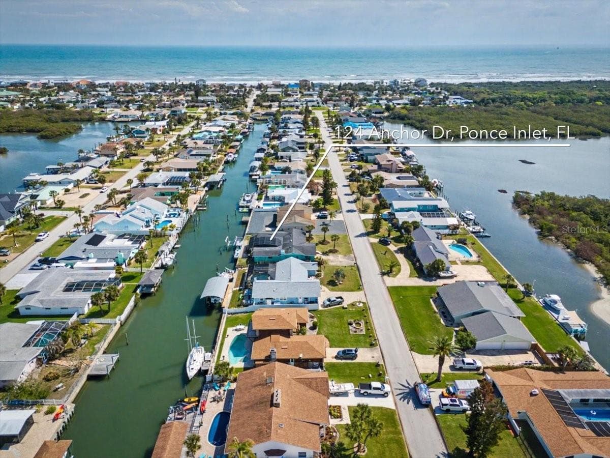Aerial View - 124 ANCHOR DR, PONCE INLET