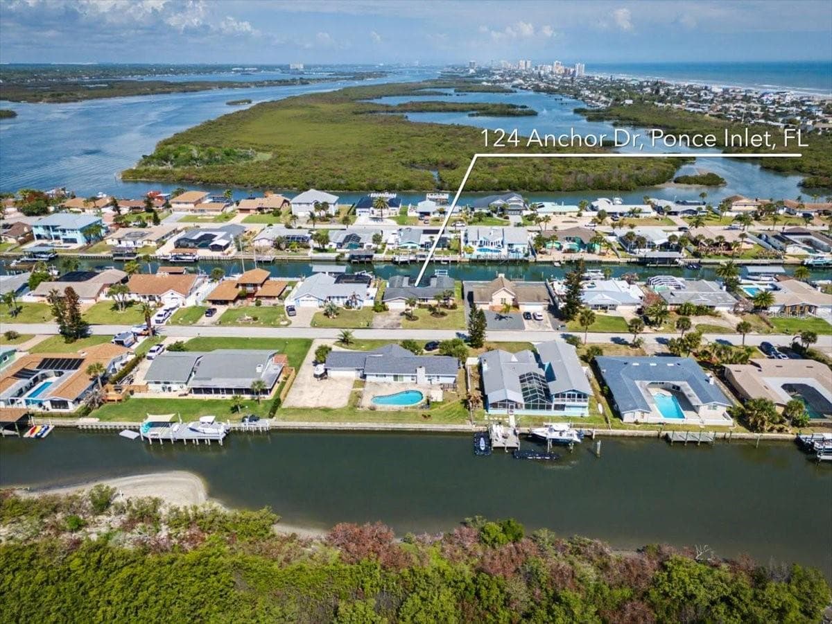 Aerial View - 124 ANCHOR DR, PONCE INLET