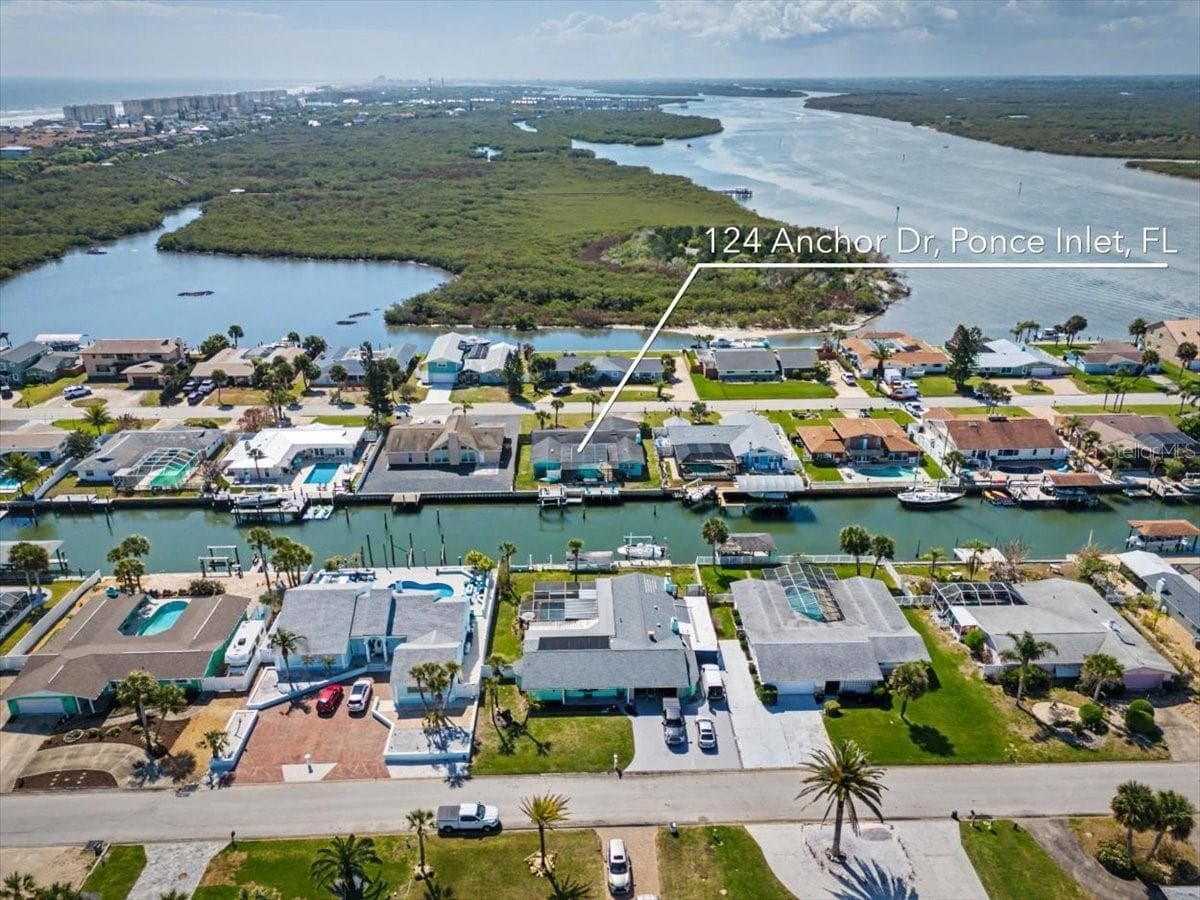 Aerial View - 124 ANCHOR DR, PONCE INLET