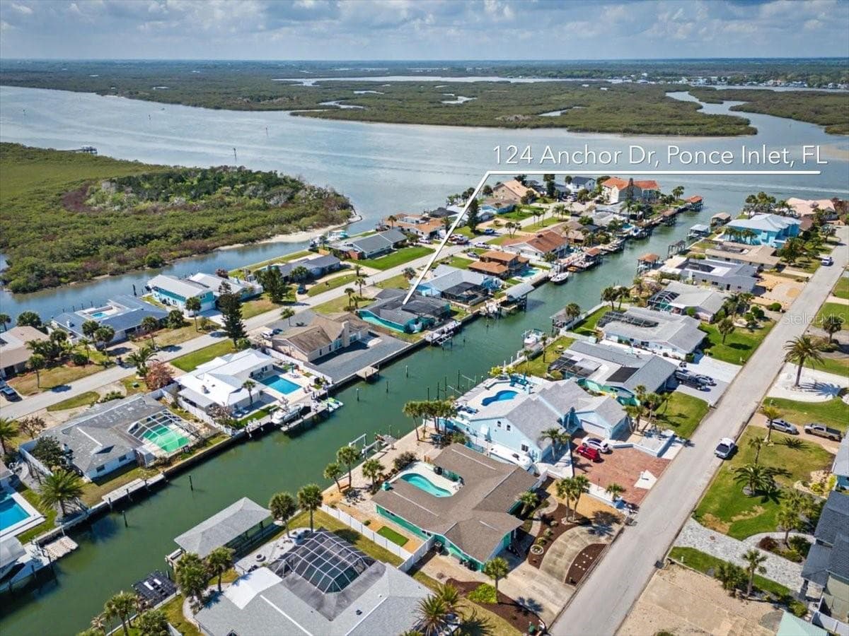 Aerial View - 124 ANCHOR DR, PONCE INLET