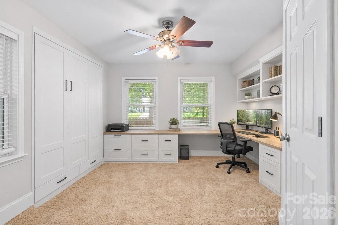 AI-ENHANCED Virtually Staged Office / Guest Bedroom Downstairs - Charlotte