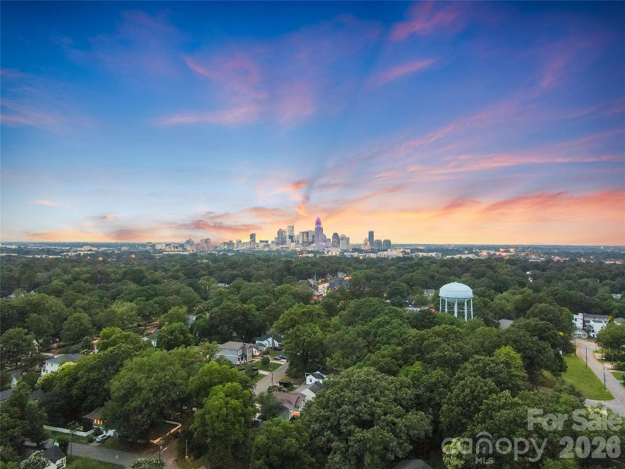 City Skyline from Above - Charlotte