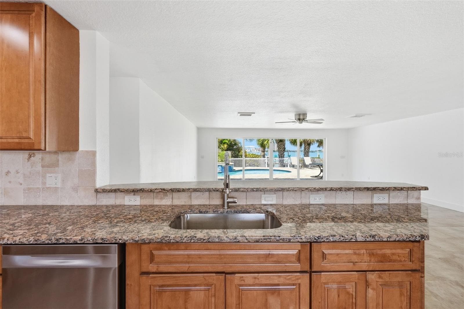 Tropical View from Kitchen - 711 64TH AVE, ST PETE BEACH