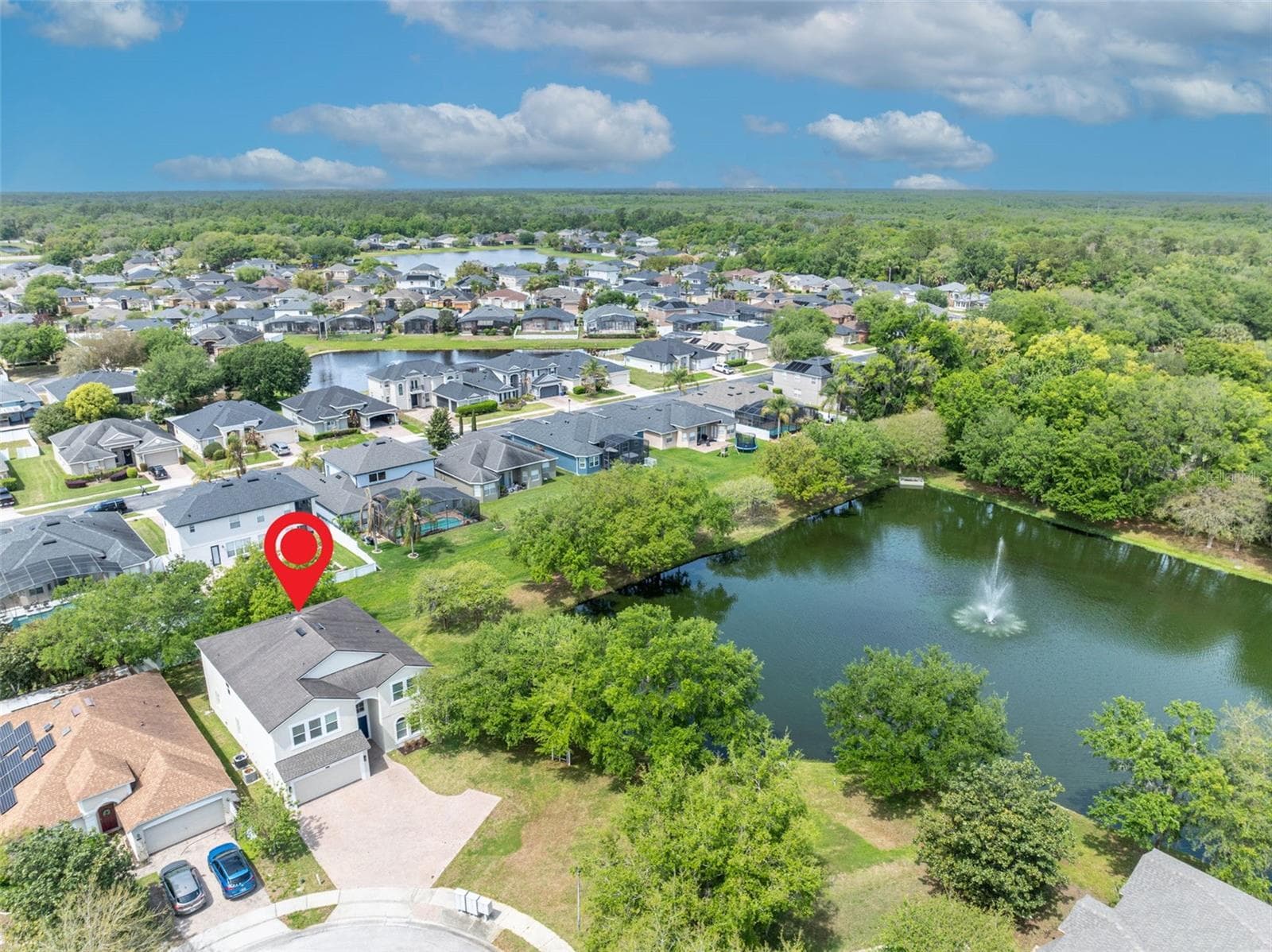Home Location in Neighborhood showing Pond - 1502 ASHDOWN CT, SANFORD