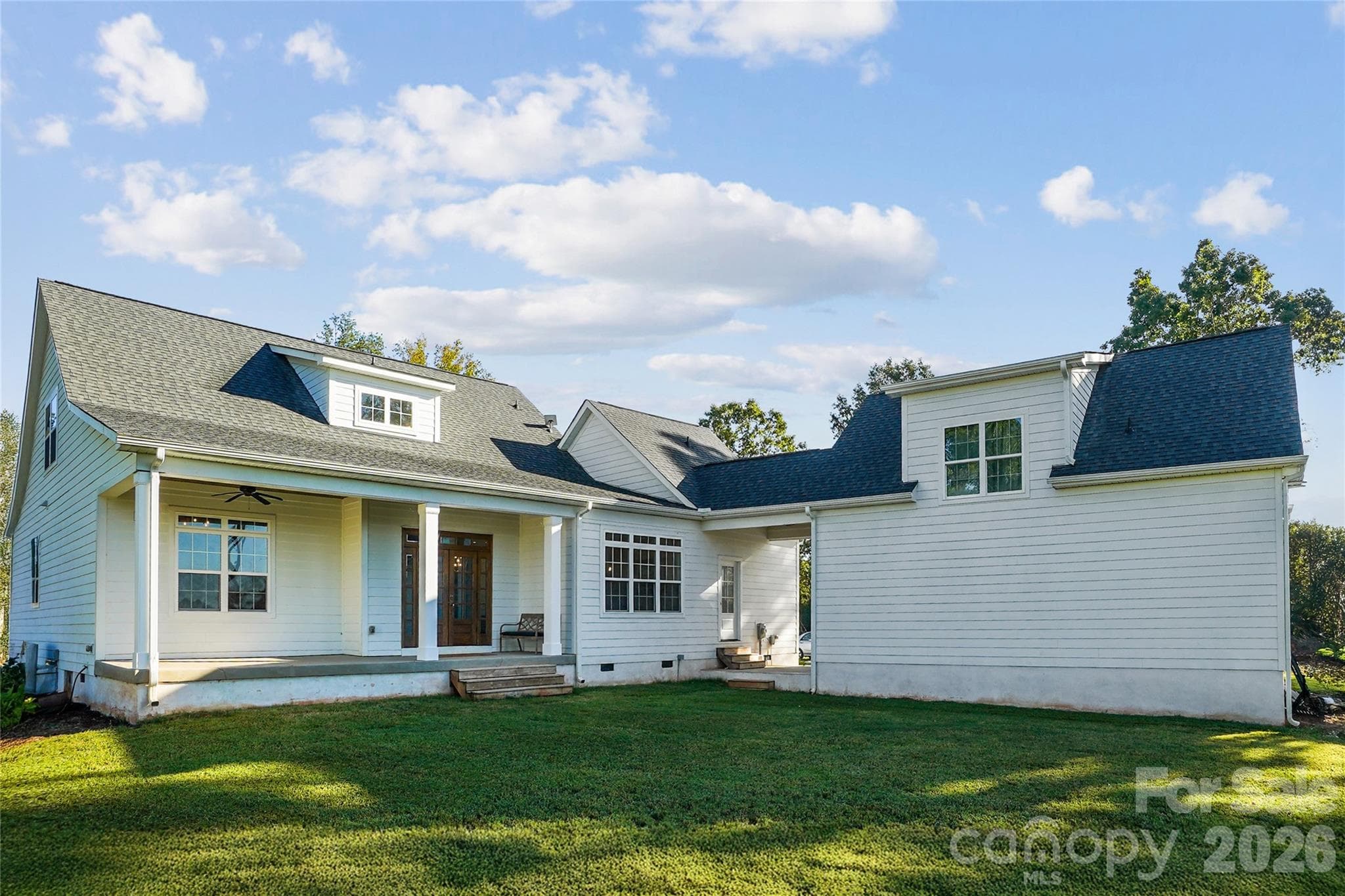 Rearview of home and garage. - 1904 Canal Road, Catawba