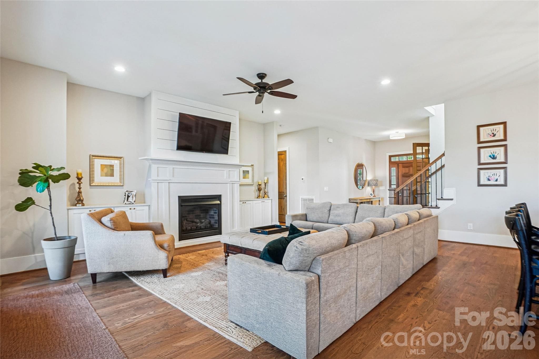 Living area with fireplace - 1904 Canal Road, Catawba