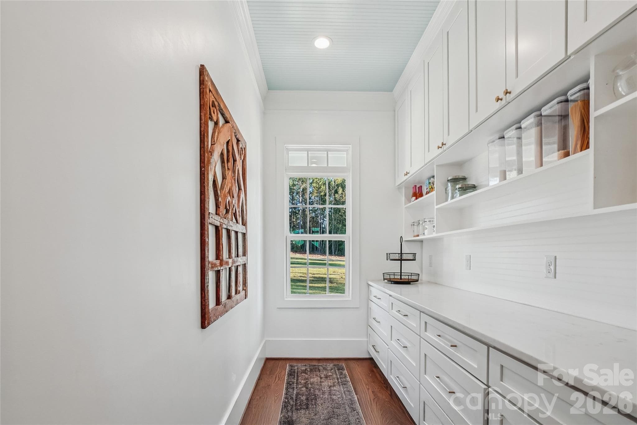 Large walk in pantry with custom built ins. - 1904 Canal Road, Catawba