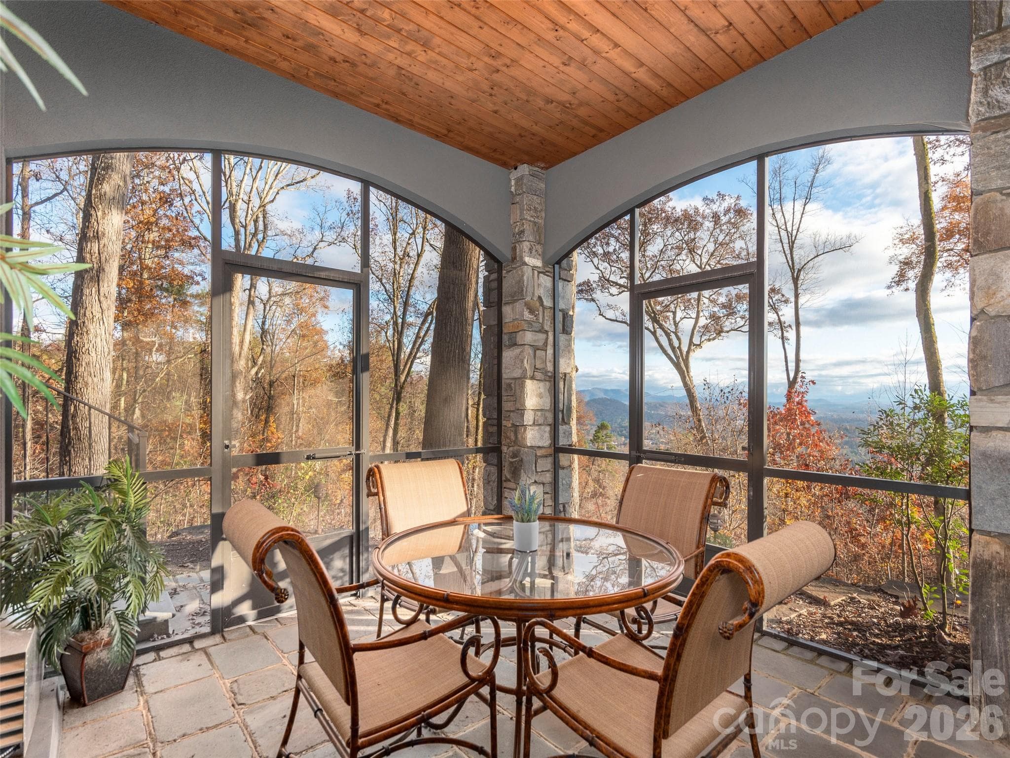 Screened room with expansive views - 633 Altamont View, Asheville