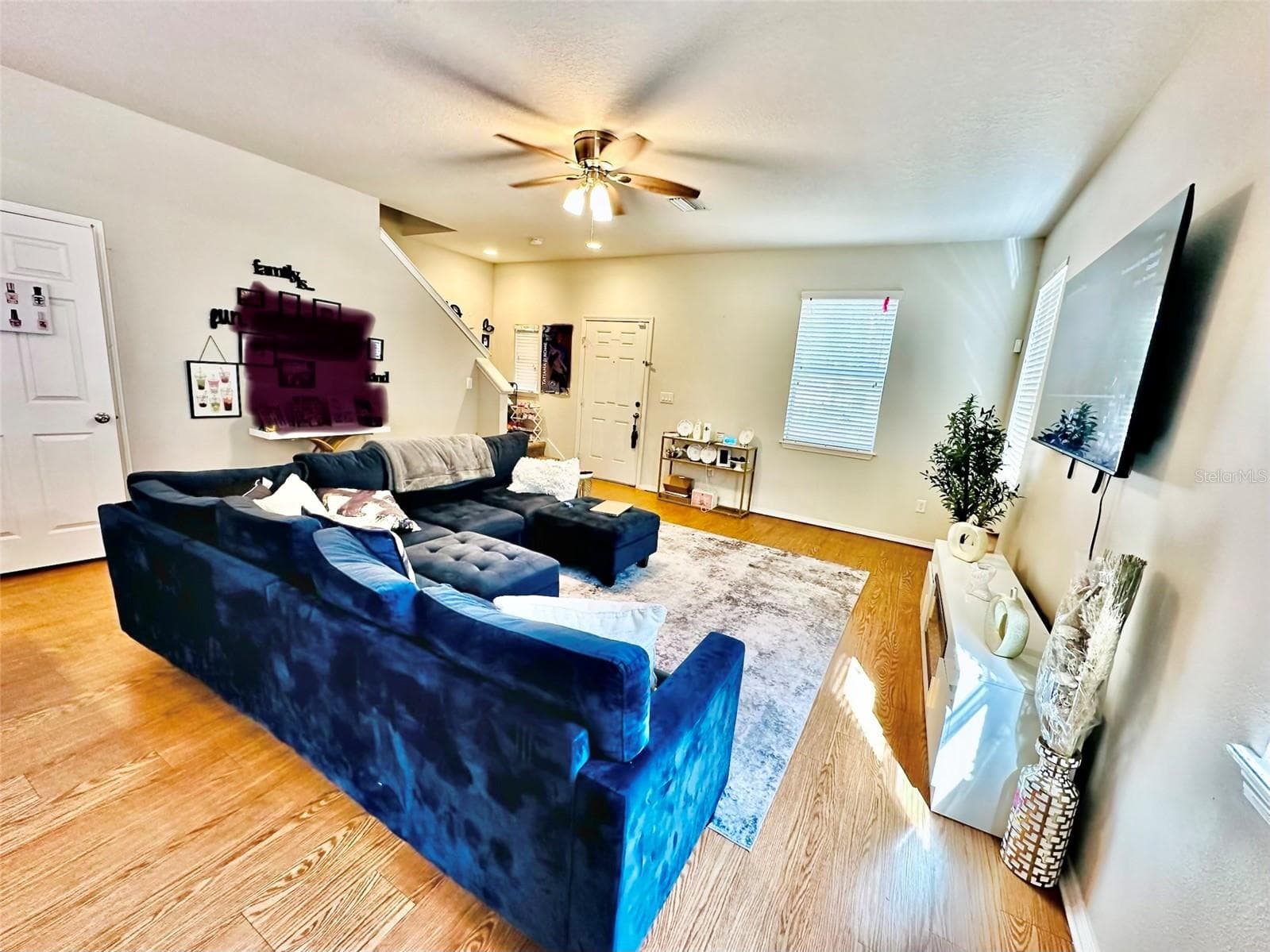 Living Room Area (family photos blurred) - 4411 BANYAN TREE PL, RIVERVIEW