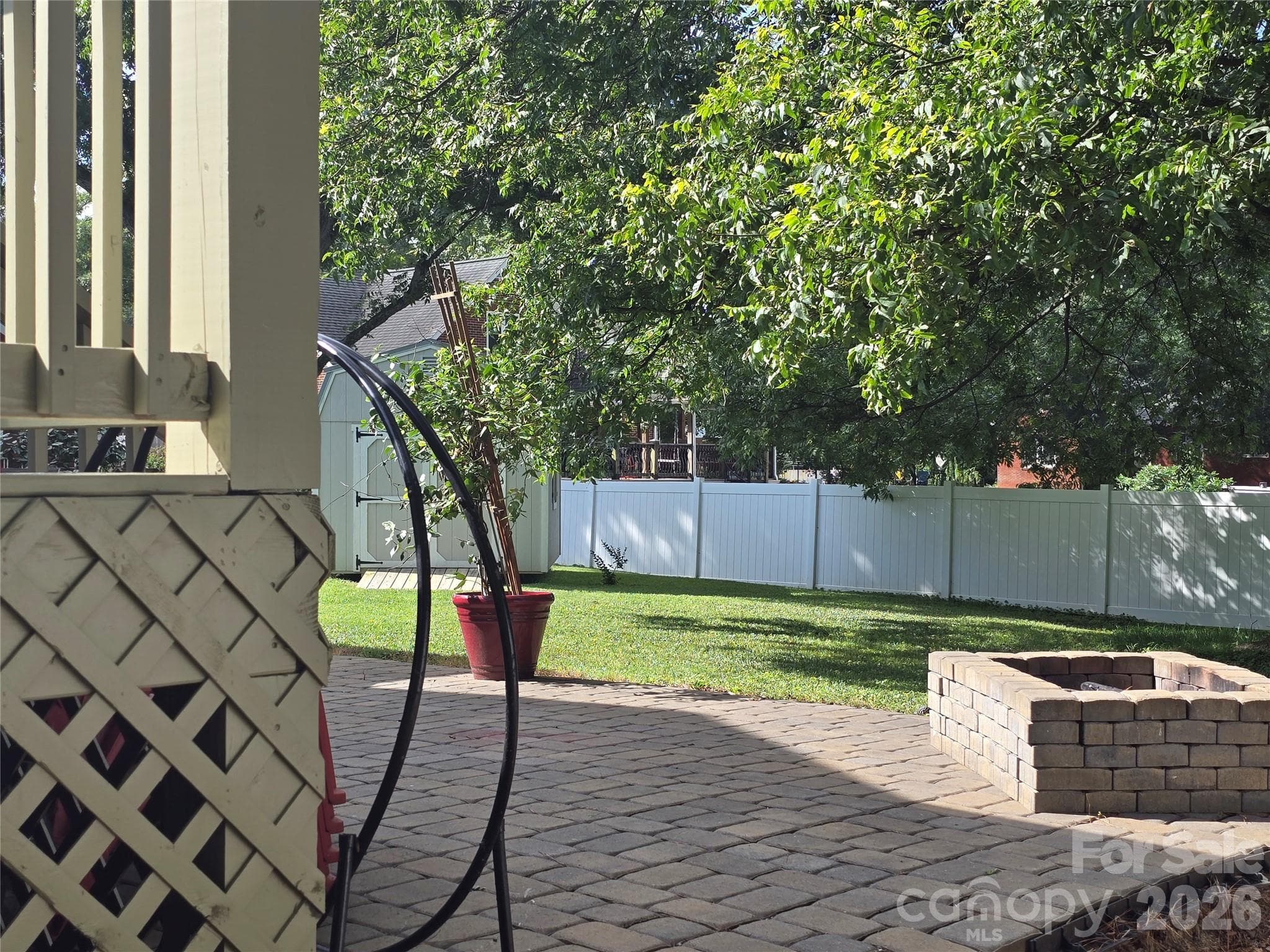 Back patio area - 403 Stevens Street, China Grove