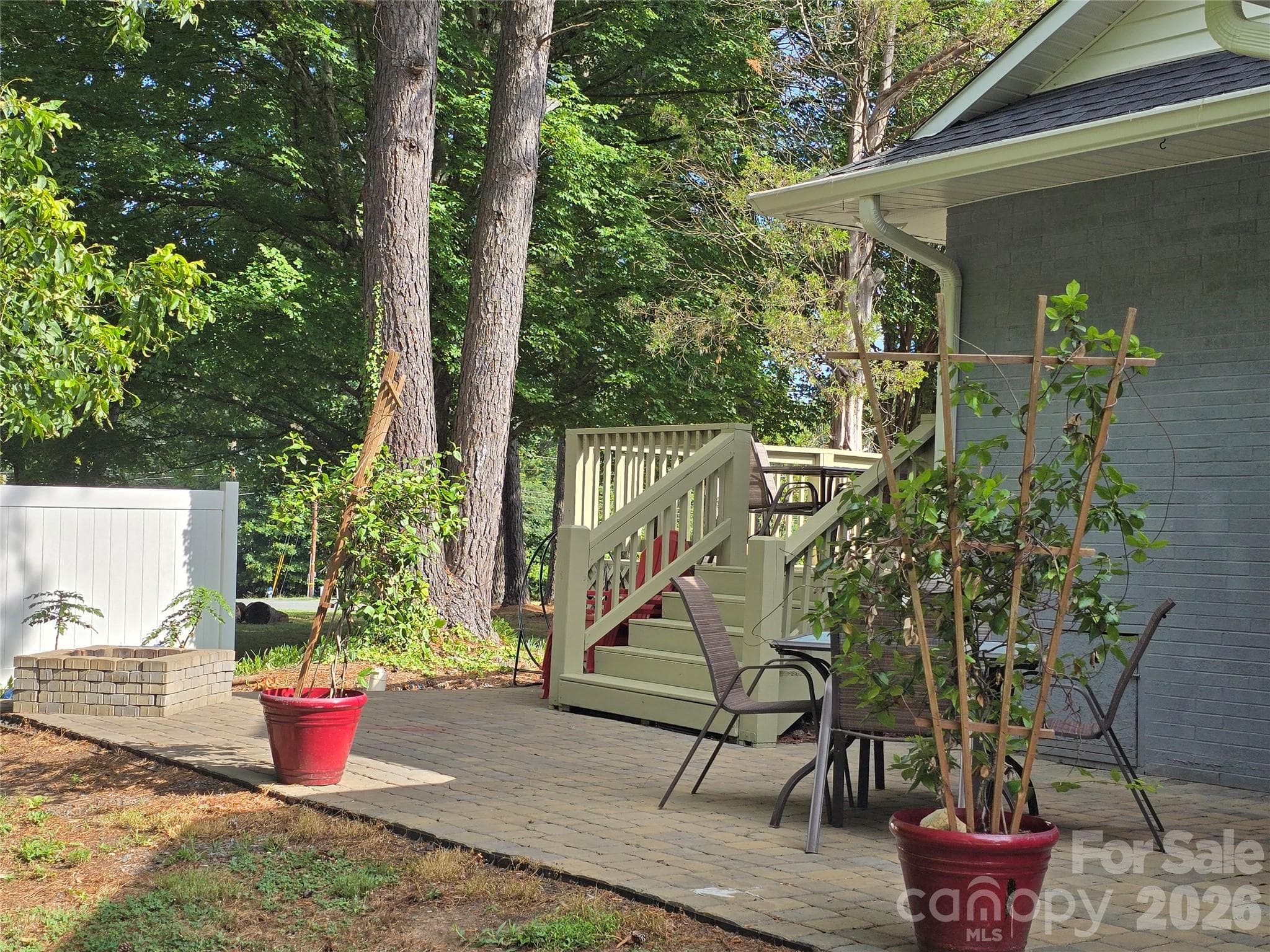 Back Patio area - 403 Stevens Street, China Grove