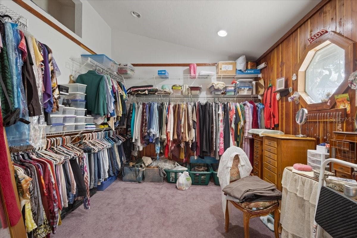 Huge Walk-In Closet (with pecky cypress) - 124 NE 824TH ST, OLD TOWN