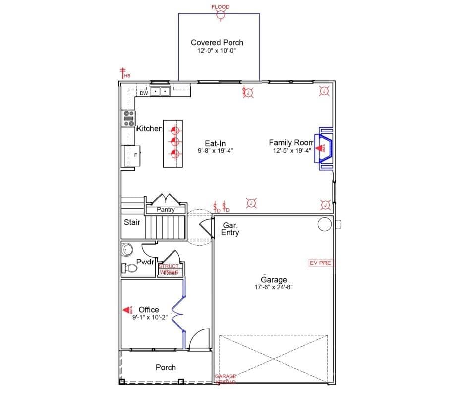 Floorplan - 1st floor - 1227 Bansal Drive, Charlotte