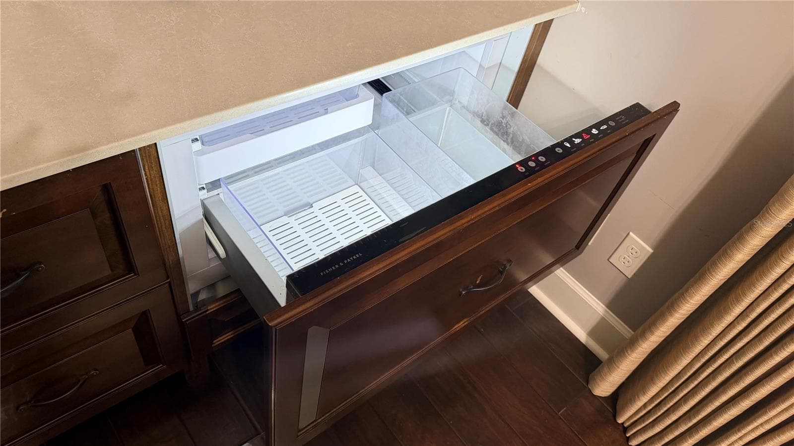Built-in refrigerator in office cabinetry - 10401 NW 153RD TER, ALACHUA