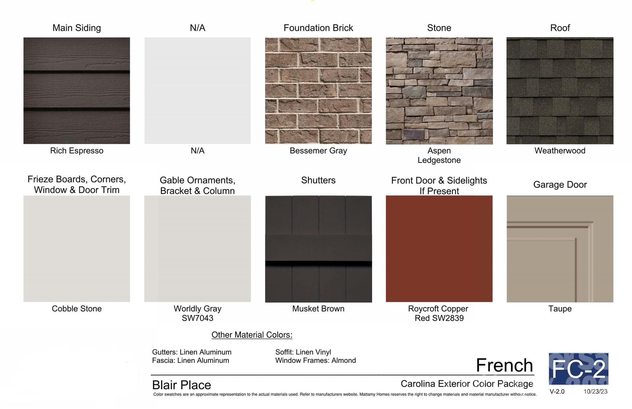 Exterior Color Scheme - Monroe