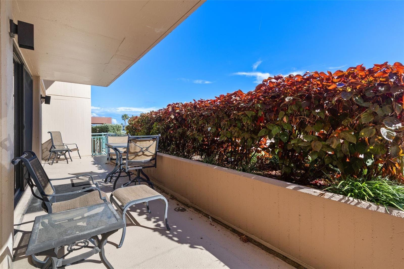 Your PRIVATE Terrace spans BOTH Bedrooms AND the Living Room - 35' long PLUS - 1 KEY CAPRI #102E, TREASURE ISLAND