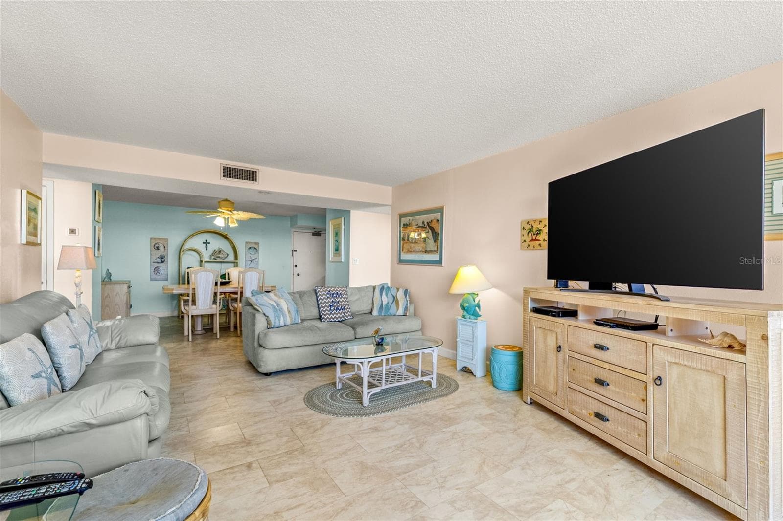 "Looking in" from Patio access to Living Dining Areas - 1 KEY CAPRI #102E, TREASURE ISLAND