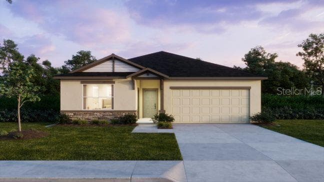 Artist Rendering at Dusk - 8595 OAKSTONE CIR, LEESBURG